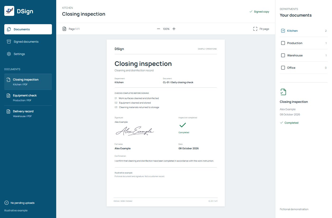 Illustrative Windows document workspace